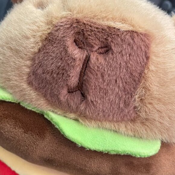 Big Capybara Cheeseburger Stuffed Plush!  9"  NWT - Picture 7 of 7
